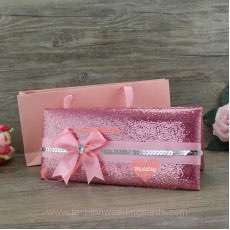 Cheap Elegant Pink Glamorous Wallet Wedding Invitations